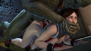 Mai being bred by huge orc cock