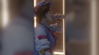 Asuka blowjob hole sound