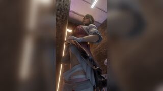 Lili standing fuck hole sound