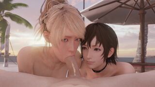 Beach Party Luna and Iris BJ ReRender