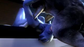Liara facefucked by her dog