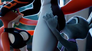 Bunny Otter Sandwich (Clothed)