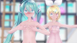 [4kmmd]Miku Rin Lap Tap love Normal ver[Uncensored]