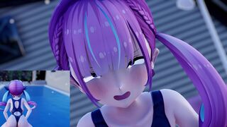 Aqua-chan XXX (School Swimsuit & Close Up) [ブラン]