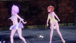 [4kmmd] Okayu Korone Strip Dance