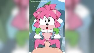 Classic Amy Rose getting fucked hard