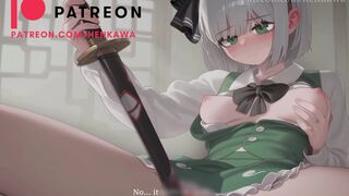 Konpaku Youmu masturbation with big katana