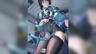 Jane Doe giving a thighjob and tailjob