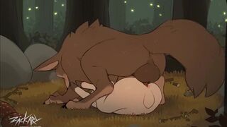 Bunny X Wolf Forest Fuck