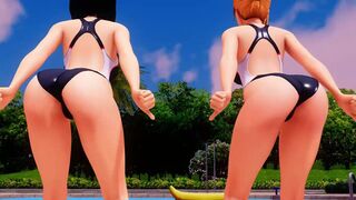 Sad cat dance, Mikasa y Annie.