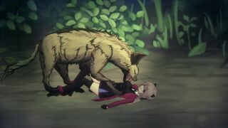 Vivi and the magical island - Vivi attacked by hyena.