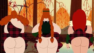 A Breezy Day For The Scotswomen