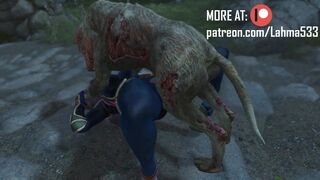 Miss Eleanor fucked by dog and goat