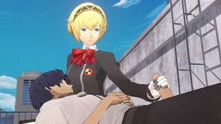 Aigis Rooftop Handjob