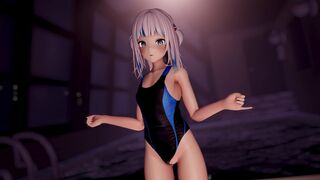 Pjanoo - Gawr Gura | Hololive Vtuber Dance MMD R-18