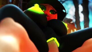 Pumpkin Girl gets her pussy pumpkin pied