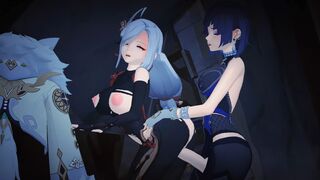 yelan x Shenhe futanari