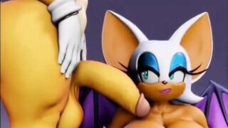 Tails cum on Rouge's Breast (sound)