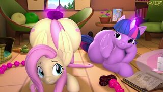 Twilight toys with Fluttershy