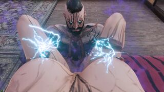 Conan Exiles fem POV lying spider DD pose