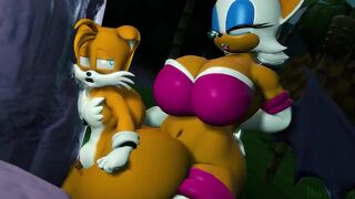 Rouge fucking Tails from behind