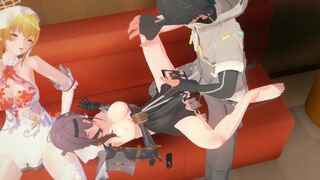 snowbreak haru get adjutant cream pie on fenny leg