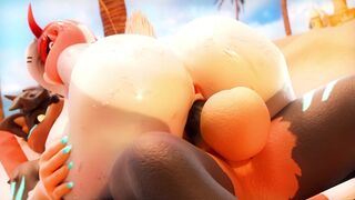 Ashen Is Having Fun At The Beach [Xazter3D]