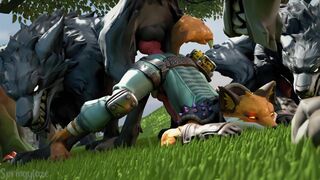 fennix gets fucked by wolves~