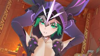 Electro Cicin Mage rides Aether in Inn (Genshin Impact)