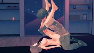 snowbreak haru leg lift on Ajutant shoulder Side camera position