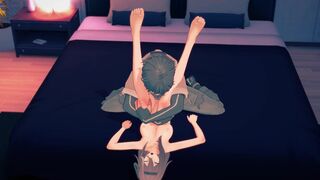 snowbreak haru leg lift on Ajutant shoulder camera position fornt