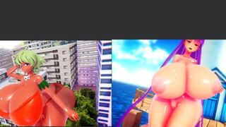 kirika misono and mii dual giantess growth