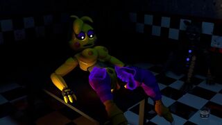 Toy Chica likes purple cum