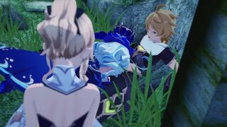 Furina Fuck Aether While Jean Spy