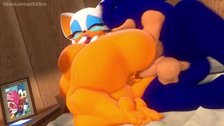 Sonic cheating Amy with Rouge