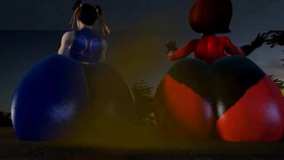 Chun Li Vs Helen Parr Stanky Booty battle