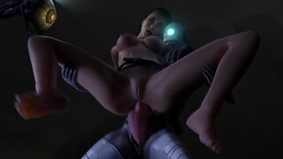 Alyx Vance gets anal fucked by a big futa cock