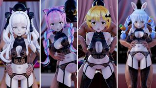 (Mel, Aqua, Shion & Pekora) Orgy Party (Lingerie) [ブラン]