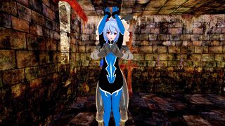 Transform into Ganyu and Keqing, who were defeated and raped by the hilichurls