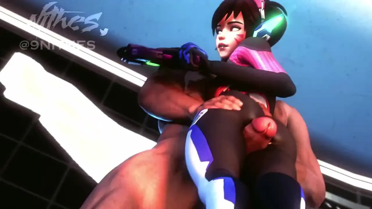 D.Va begins her thighjob warm-up