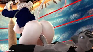 white furry thing reverse cowgirl