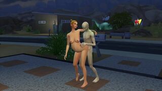 Stinky alien fuck a pregnant girl from behind