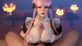 Manon making good use of her massive mammaries. [RougeNine]