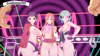 Asuna & Suguha Kirigaya and Shino Asada (4K@60) [Gentleman910]