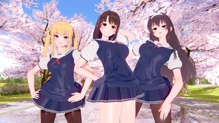 [KKS/MMD] [KARA-STEP] Sawamura Spencer Eriri, Kato Megumi, Kasumigaoka Utaha
