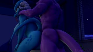 Spike and Ember anal