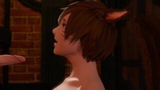 Miqo'te Deepthroat Practice
