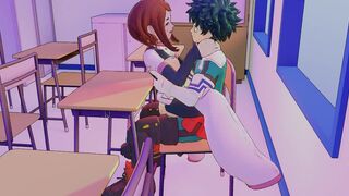 Deku Fucking Uraraka in her Hero Uniform