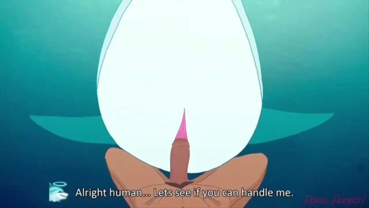 Human male x female shark animation