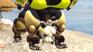 Judy Hopps and Orisa's Futa Beach Fun